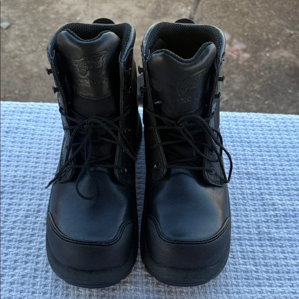 Red Wing Men’s 9/5 oil R. Steel toe Shoes Black Leather Boots